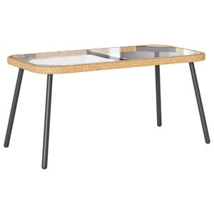 vidaXL Coffee Table Brown and Black 90 x 45 x 43 cm Poly Rattan