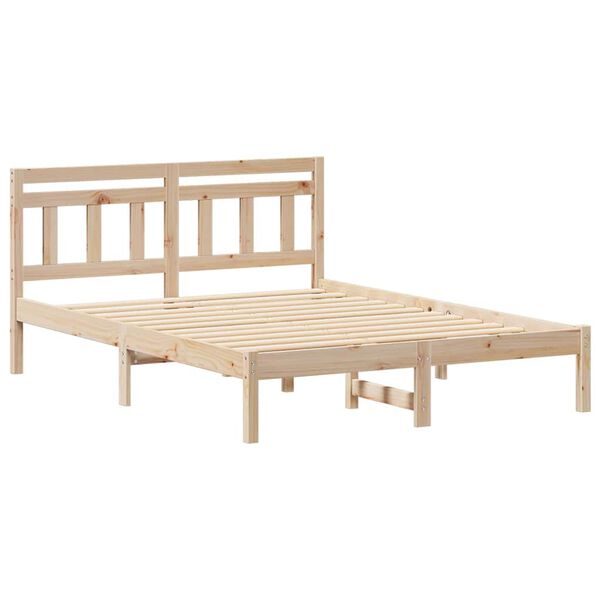 vidaXL Bed Frame Brown 120 x 200 cm Solid Pine Wood