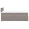 vidaXL Box Spring Bed with Mattress Taupe 120x200 cm Fabric