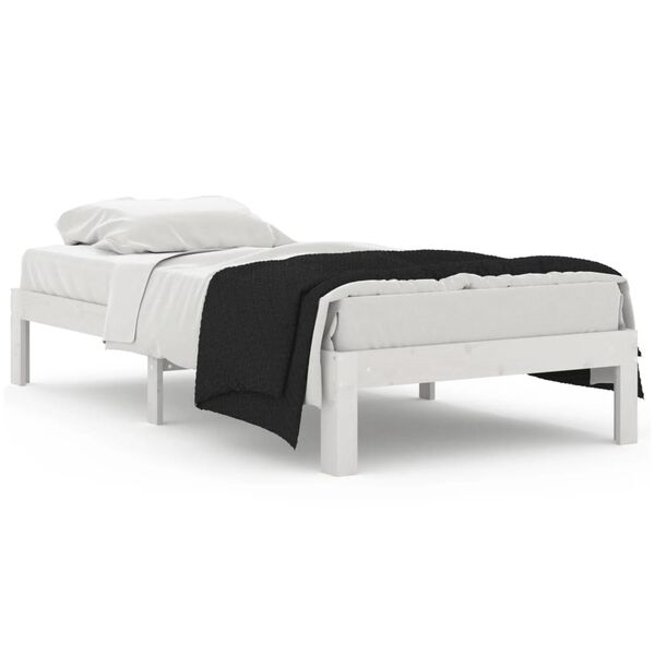 vidaXL Bed Frame without Mattress White 90x190cm Single
