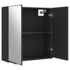 vidaXL Bathroom Mirror Cabinet Black 64x20x67 cm Engineered Wood