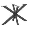 vidaXL Dining Table Leg Spider Shape Anthracite 120x68x(72-73) cm Steel