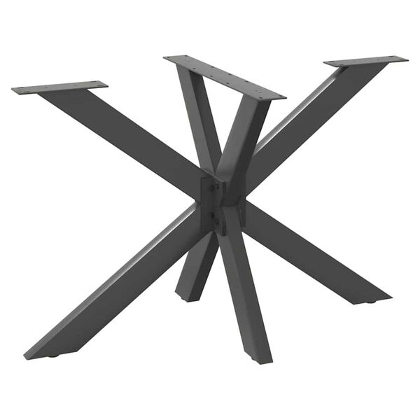 vidaXL Dining Table Leg Spider Shape Anthracite 120x68x(72-73) cm Steel