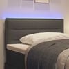 vidaXL LED Headboard with LED Strip Lights Dark grey 80 cm Fabric