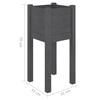 vidaXL Garden Planter Grey 31x31x70 cm Solid Pinewood