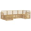 vidaXL Outdoor Sofa Set 6 pcs White Polyester