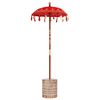 vidaXL Balinese Parasol with Base Red 95 x 95 x 260 cm