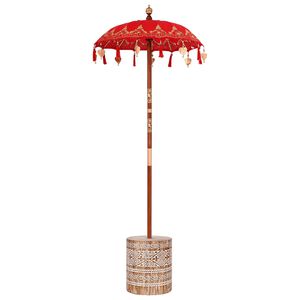 vidaXL Balinese Parasol with Base Red 95 x 95 x 260 cm