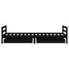 vidaXL Kids Bed Frame with Drawers Black 80x200 cm Solid Wood Pine