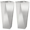 vidaXL Planter 2 pcs Silver 30 x 30 x 75 cm Stainless Steel