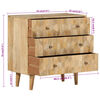 vidaXL Drawer Cabinet 70x35x70 cm Solid Wood Mango