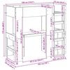 vidaXL Loft Bed Frame with Desk Sonoma Oak 75 x 190 cm Engineered Wood