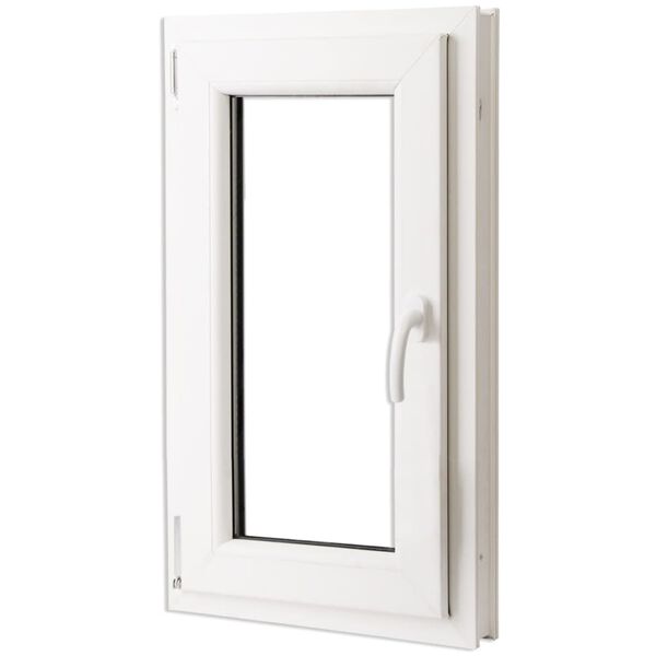 vidaXL Triple Glazing Tilt & Turn PVC Window Handle on the Right 600 x 1000 mm