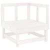 vidaXL Garden Corner Sofas 2 pcs White Solid Wood Pine