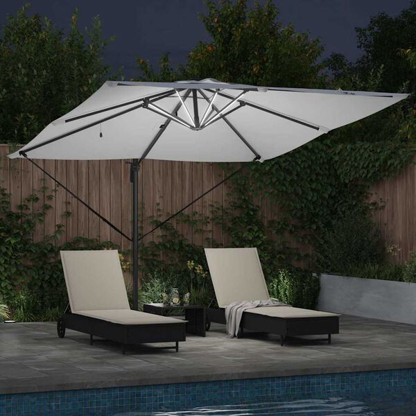 vidaXL Parasol Sand 286 x 285 x 270 cm Aluminium