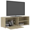 vidaXL TV Cabinet Sonoma Oak 120x34x37 cm Engineered Wood