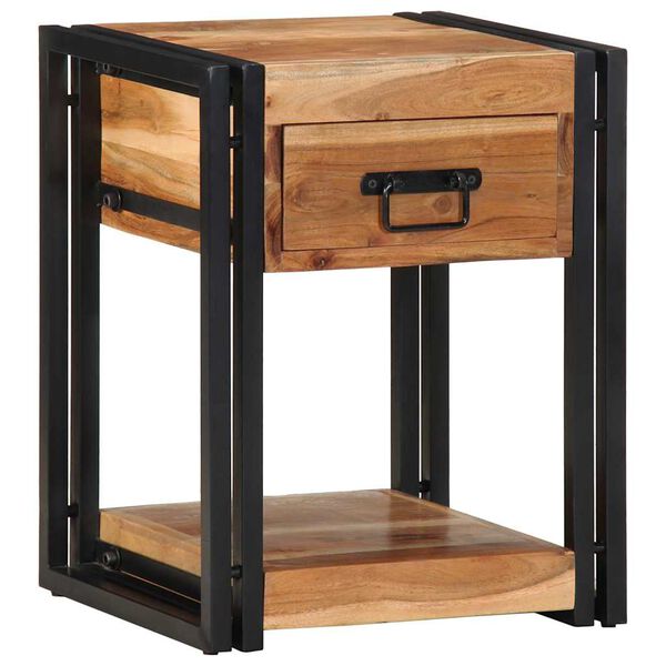 vidaXL Bedside Cabinet Brown 40 x 35 x 50 cm Solid acacia wood