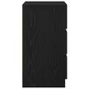 vidaXL Bedside Cabinet with 3 Drawers Black 39x35x65 cm