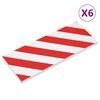 vidaXL Wall Protectors 6 pcs Red&White 50x20x2 cm EVA Foam