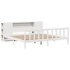 vidaXL Bookcase Bed without Mattress White 180x200 cm Super King Solid Wood Pine