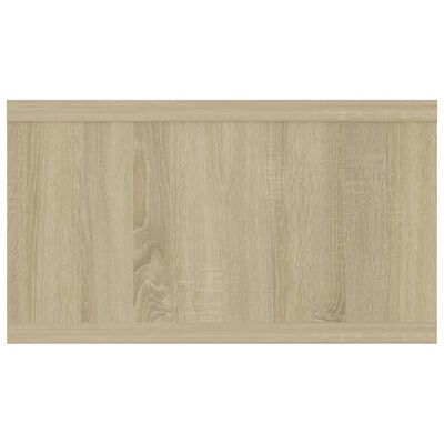 vidaXL Wall Shelf Cabinet White and Sonoma Oak 102x30x17cm Engineered Wood