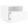 vidaXL Bedside Cabinets with LED Lights 2 pcs White 40x39x37 cm