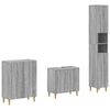 vidaXL 3 Piece Bathroom Cabinet Set DELFT Grey Sonoma Engineered Wood