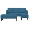 vidaXL Sofa Set with Cushion 2 pcs Blue Polyester
