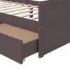 vidaXL Bed Frame without Mattress Dark Brown Solid Wood Pine 90x200 cm