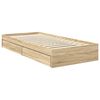 vidaXL Storage Bed with Drawer Sonoma Oak 70 x 190 cm Engineered Wood