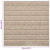 vidaXL Carpet 20 pcs Striped Beige 50 x 50 cm 100% Polypropylene