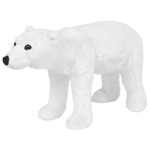 vidaXL Standing Plush Toy Polar Bear White XXL