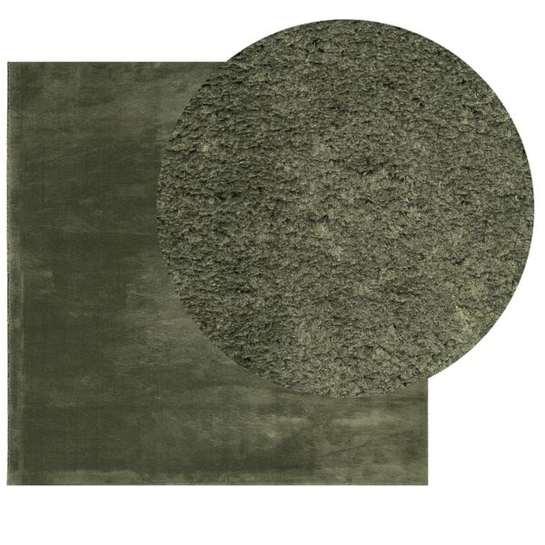 vidaXL Rug HUARTE Short Pile Soft and Washable Forest Green 120x120 cm