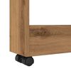 vidaXL Narrow Storage Trolley 3 Tier Artisian Oak Engineered Wood