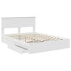 vidaXL Storage Bed with Headboard White 150 x 200 cm Engineered Wood