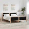 vidaXL Bed Frame with Headboard Black 200 x 200 cm Fabric