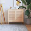 vidaXL Louvred doors 2 pcs Natural 61.5 x 39.4 cm Solid Pine Wood