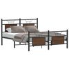 vidaXL Bed Frame without Mattress Brown Oak 140x200 cm Engineered Wood