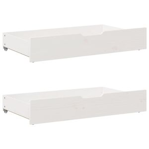 vidaXL Under-Bed Drawers 2 pcs White 95x55x17 cm Solid Wood Pine