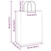 vidaXL Paper Bags 50 pcs with Handles Yellow 26x12x35 cm