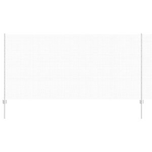 vidaXL Welded Wire Fence with Posts 25 x 1.2 m Galvanised Steel Silver