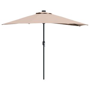 vidaXL Garden Parasol Taupe 294 x 150 x 224 cm Fabric