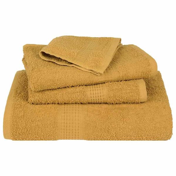 vidaXL Towels "FROGN" 10 pcs Gold 100x200 cm 360 gsm