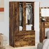 vidaXL Cabinet with Door Smoked Oak 79.5 x 49 x 156 cm Engineered Wood