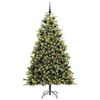 vidaXL Artificial Hinged Christmas Tree with Cones Green 240 cm