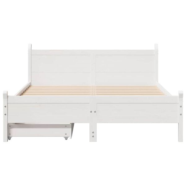 vidaXL Bed Frame without Mattress White 160x200 cm Solid Wood Pine