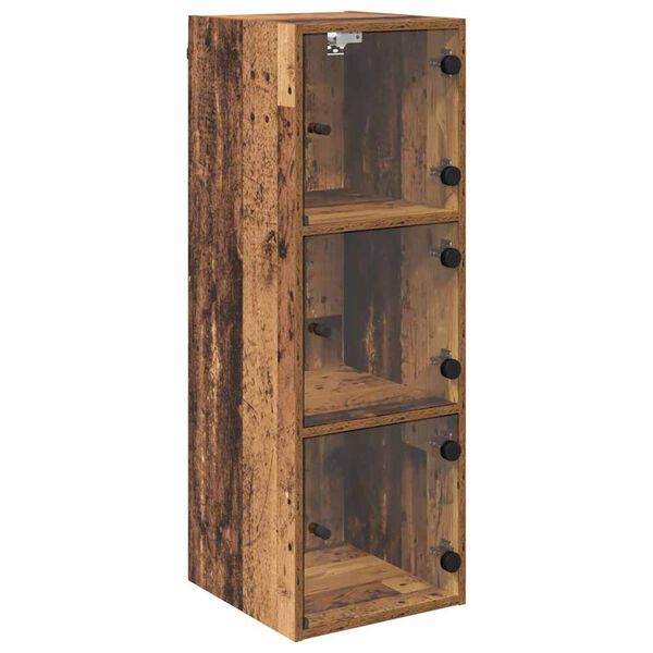 vidaXL Wall Cabinet Old Wood 35 x 37 x 102 cm Engineered Wood