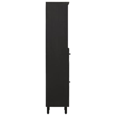 vidaXL Bathroom Cabinet Black 38x33x160 cm Solid Wood Mango