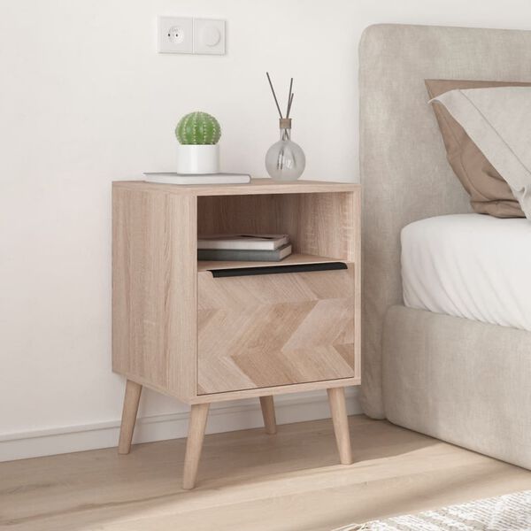 Finori Bedside Cabinet Lusk 61A Sonoma Oak 38.5x38.5x57 cm