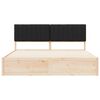 vidaXL Bed Frame with Upholstered Headboard Black 180 x 200 cm